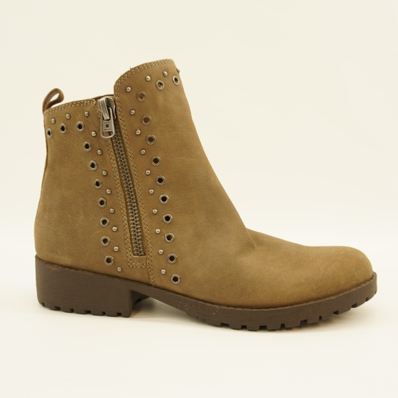 Lucky Brand Shoes - Lucky Brand Grommet Ankle Boot Bootie Taupe 10